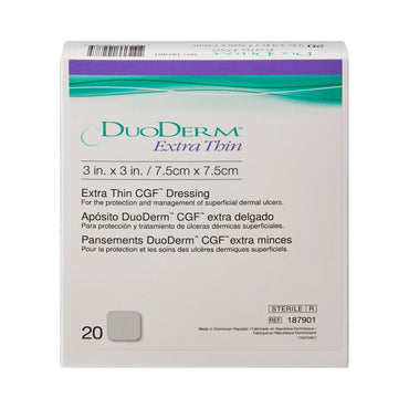 DuoDERM® Extra Thin CGF® Thin Hydrocolloid Dressing Film Backing 3 X 3 Inch Square Hydrocolloid / Film (205195_EA)