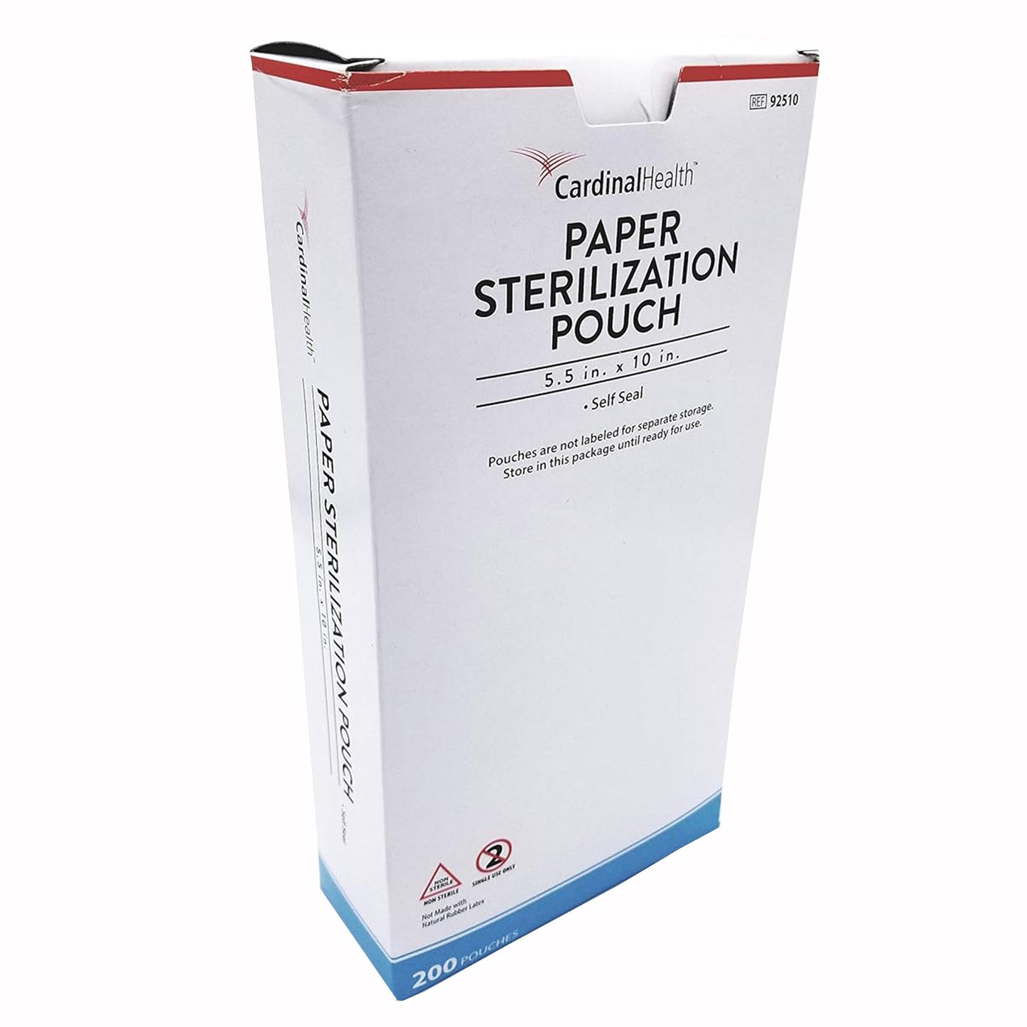 Cardinal Health™ Sterilization Pouch Ethylene Oxide (EO) Gas / Steam 5-1/4 X 10 Inch Transparent / White Self Seal Paper / Film (341917_PK)