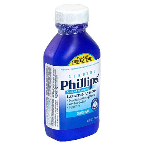 Phillips'® Milk of Magnesia Laxative Original Flavor Liquid 4 oz. 400 mg / 5 mL Strength Magnesium Hydroxide (814151_EA)