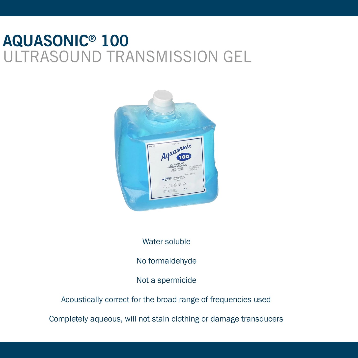 Aquasonic® Ultrasound Gel High Viscosity 5 Liter Jug NonSterile (150690_CS)