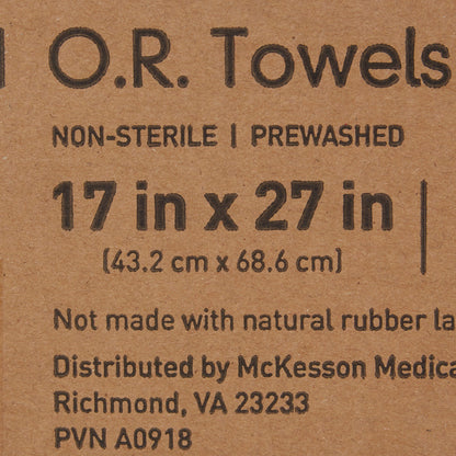 McKesson O.R. Towel 17 W X 27 L Inch Blue NonSterile (1118996_CS)