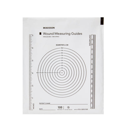 McKesson Wound Measuring Guide 5 X 7 Inch Clear Plastic NonSterile (580718_CS)