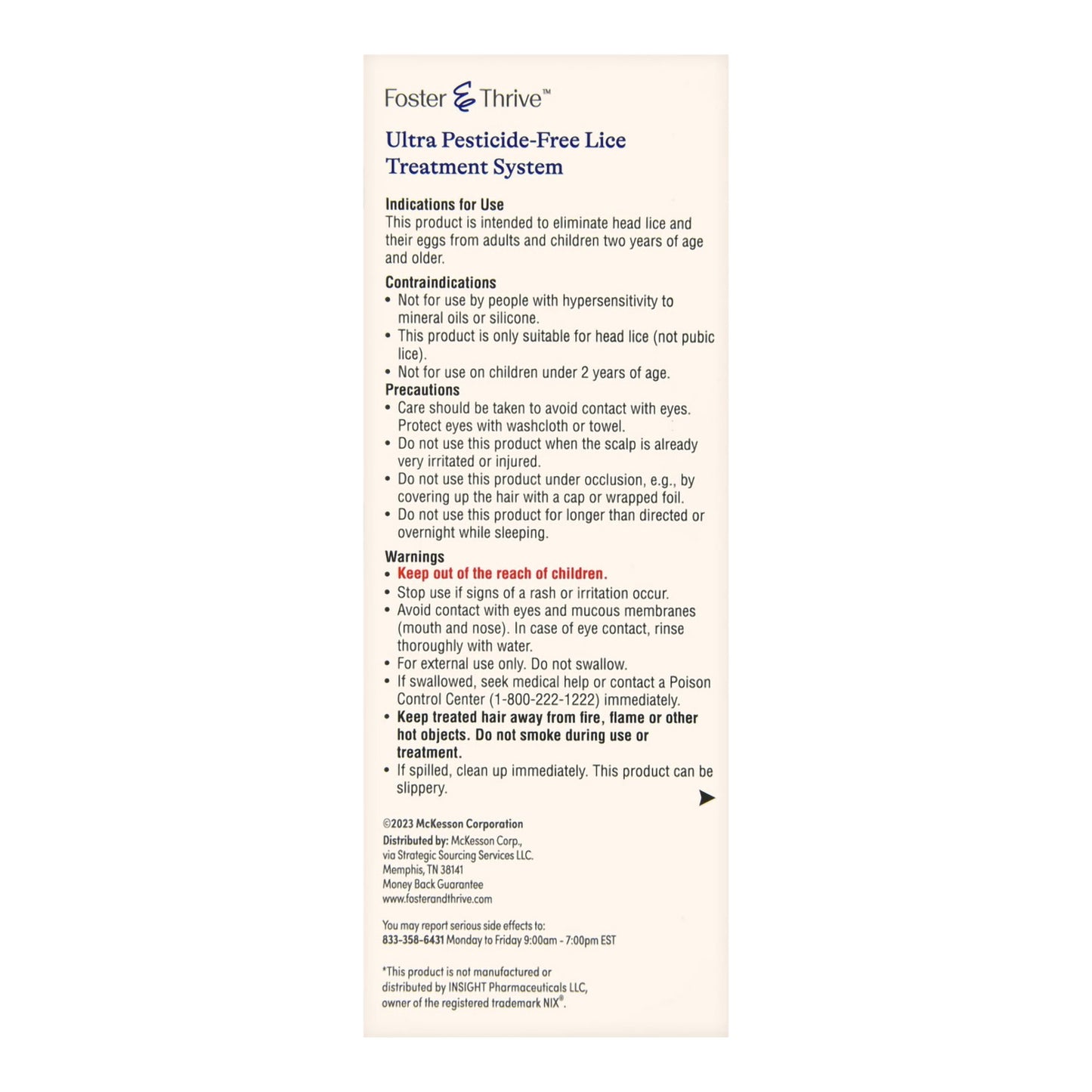 Foster & Thrive® Lice Shampoo 3.4 oz. (1238996_EA)