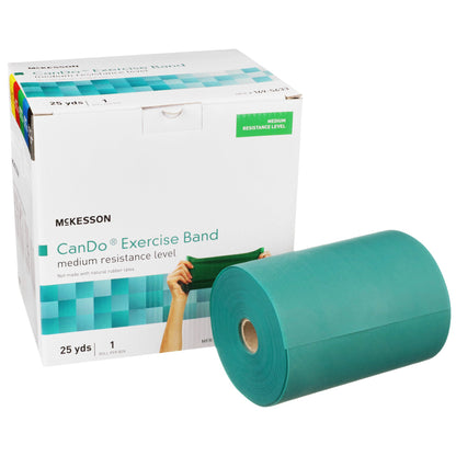 McKesson CanDo® Exercise Resistance Band Green 5 Inch X 25 Yard Medium Resistance (1073313_EA)