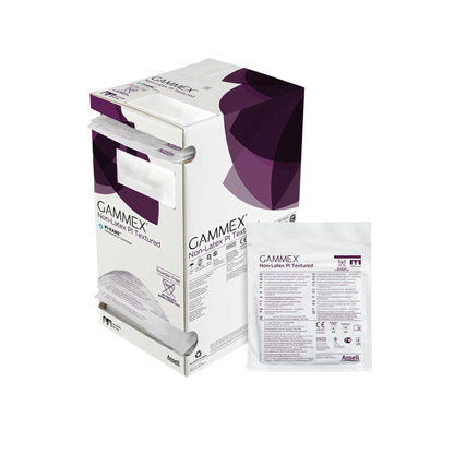 GAMMEX® Non-Latex PI Textured Surgical Glove Size 7 Sterile Polyisoprene Standard Cuff Length Fully Textured White Chemo Tested (890678_BX)