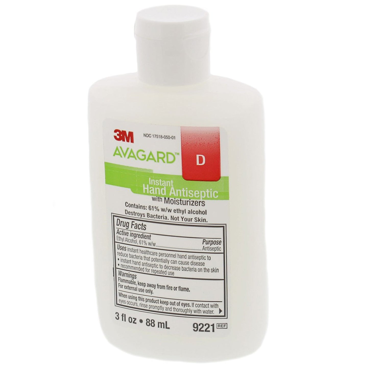3M™ Avagard™ D Hand Sanitizer 3 oz. Ethyl Alcohol Gel Bottle (406350_EA)