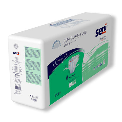 Seni® Super Plus Unisex Adult Incontinence Brief Large Disposable Heavy Absorbency (1163871_CS)