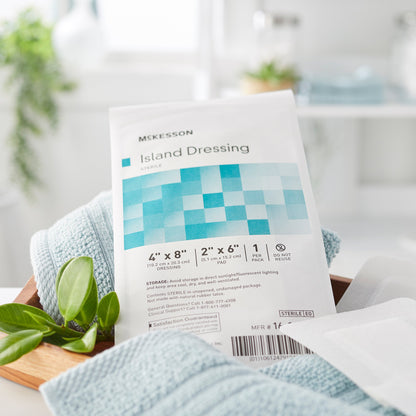 McKesson Island Dressing 4 X 8 Inch Rectangle Sterile (488924_CS)