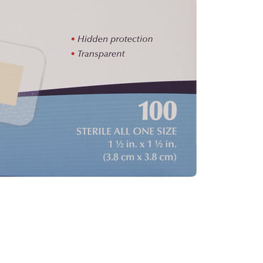 American® White Cross Adhesive Spot Bandage 1-1/2 X 1-1/2 Inch Plastic Square Sheer Sterile (869575_CS)