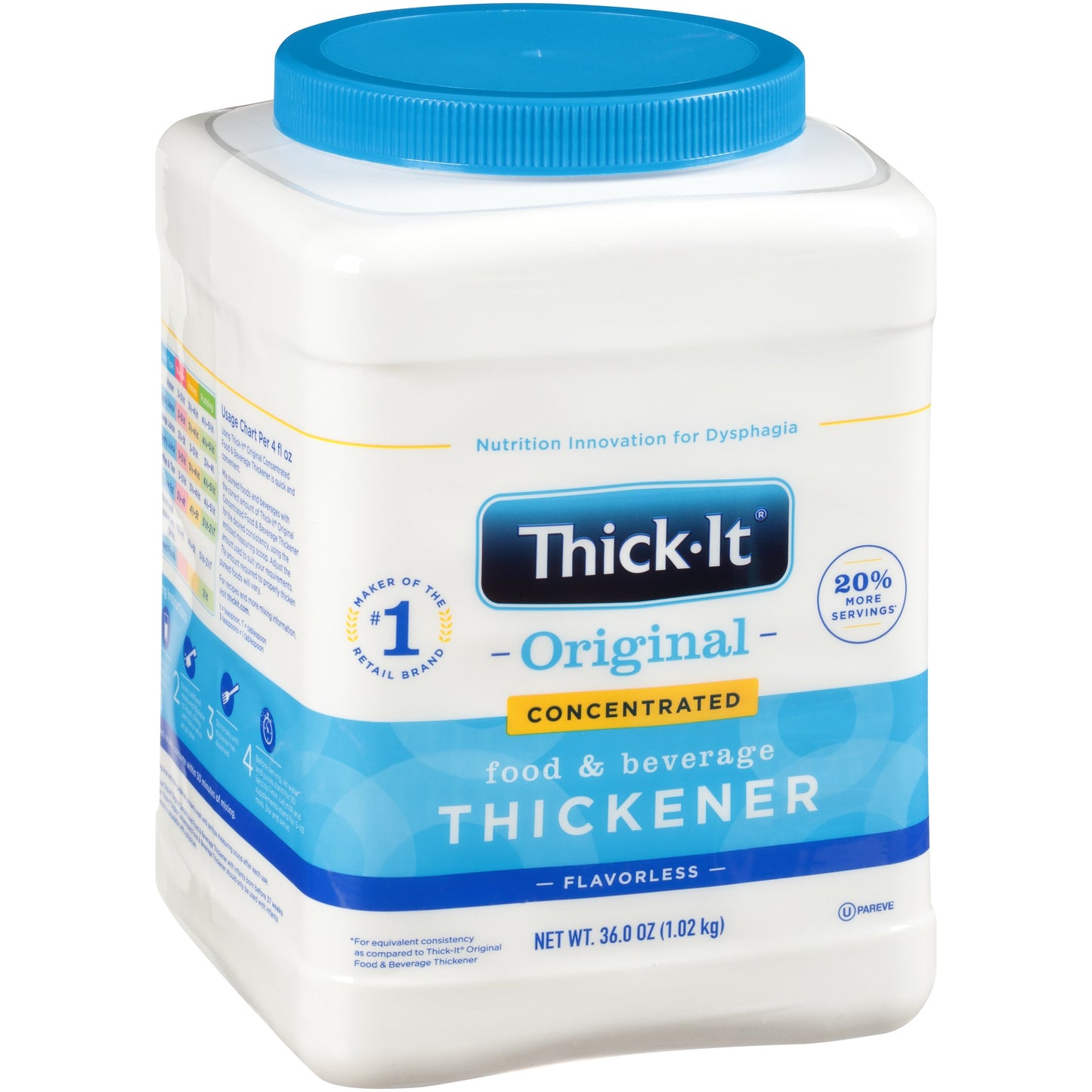 Thick-It® Original Concentrated Food and Beverage Thickener 36 oz. Canister Unflavored Powder IDDSI Level 0 Thin (811368_EA)