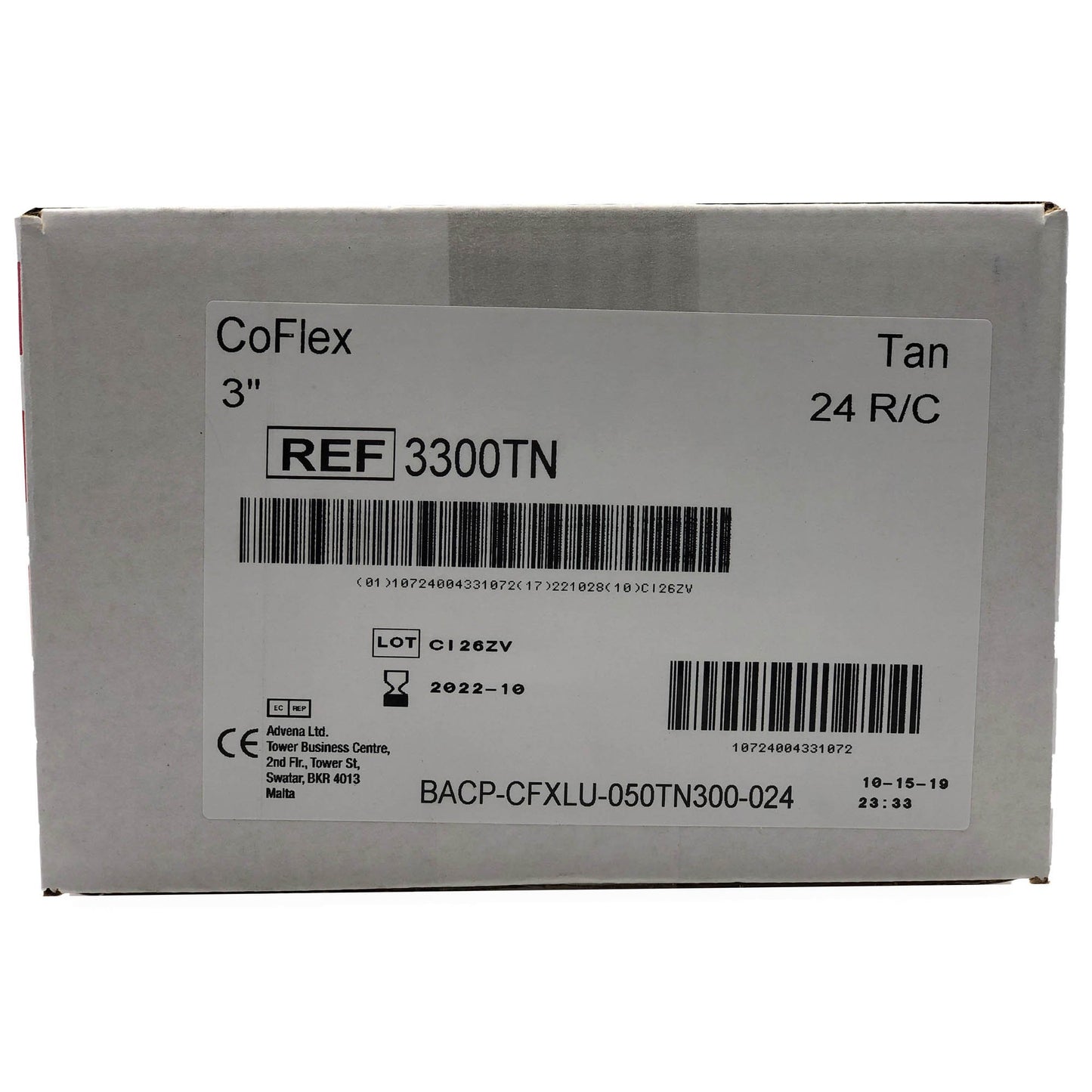 CoFlex® Cohesive Bandage 3 Inch X 5 Yard Self-Adherent Closure Tan NonSterile 14 lbs. Tensile Strength (328494_CS)