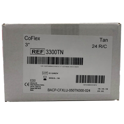 CoFlex® Cohesive Bandage 3 Inch X 5 Yard Self-Adherent Closure Tan NonSterile 14 lbs. Tensile Strength (328494_CS)