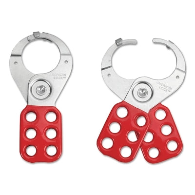 American Lock Lockout Hasps, 1 1/2 in Jaw dia., Red (045-AL0802)