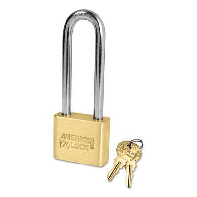 American Lock Brass Bodied Padlocks (Blade Cylinder), 5/16 in Diam., 3 in Long (045-L52KD)