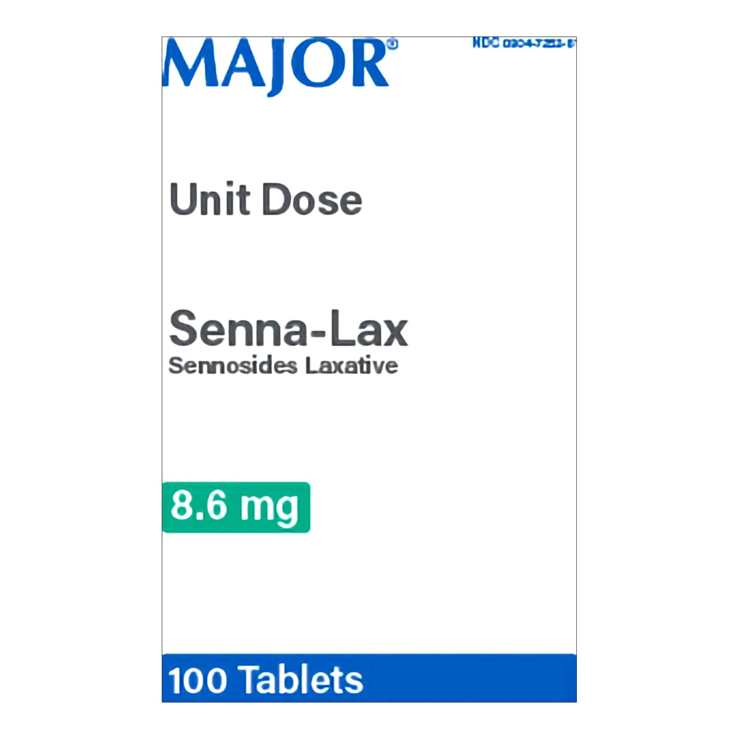 Major® Laxative Tablet 100 per Box 8.6 mg Strength Sennosides (1229090_BX)