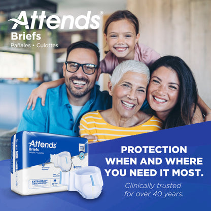 Attends® Care Advanced Unisex Adult Incontinence Brief Medium Disposable Heavy Absorbency (955307_CS)