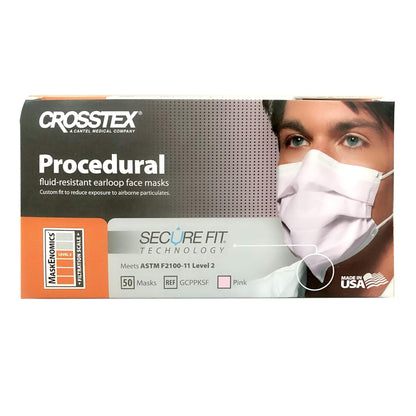 SPS Medical Supply Procedure Mask ASTM Level 2 Earloops One Size Fits Most (800936_BX)