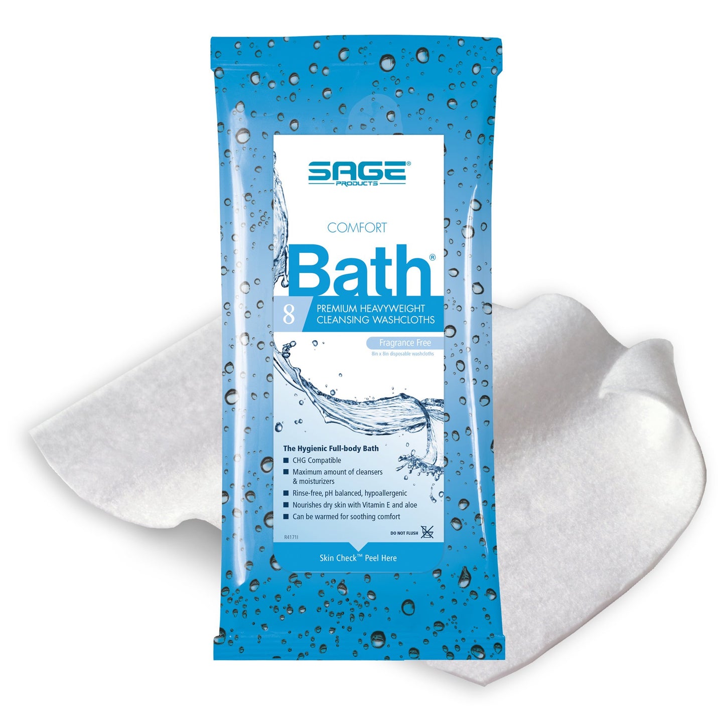 Comfort Bath® Rinse-Free Bath Wipe Soft Pack Unscented 8 Count (368225_CS)