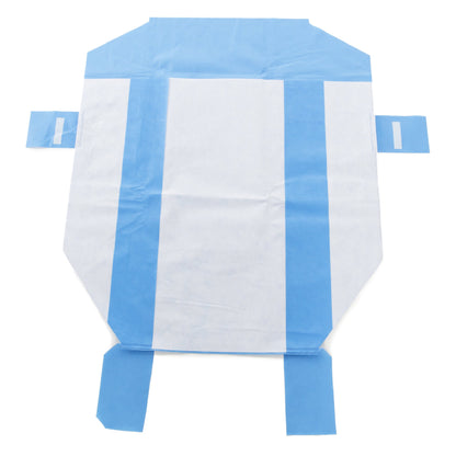 SMART-FOLD* H650 Sterilization Wrap White / Blue 40 X 55 Inch Dual Layer SMS Polypropylene Steam / EO Gas / Hydrogen Peroxide (832283_CS)