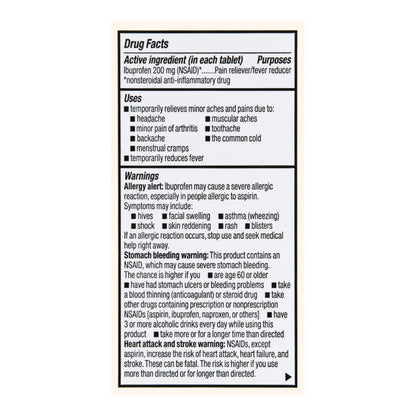 Foster & Thrive™ Pain Relief 200 mg Strength Ibuprofen Tablet 100 per Bottle (1238906_BT)