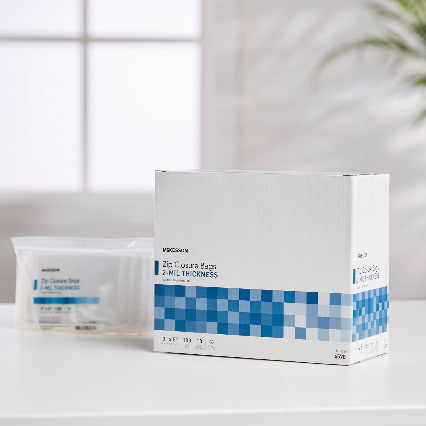 McKesson Reclosable Bag 3 X 5 Inch Polyethylene Clear Zipper Closure (890534_CS)