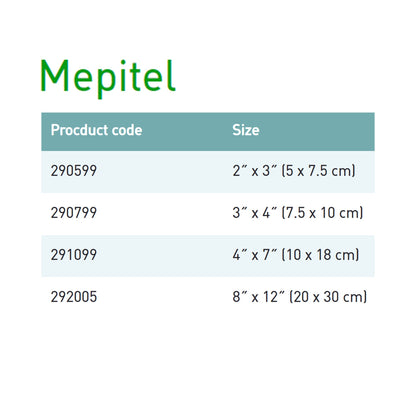 Mepitel® Wound Contact Layer Dressing 4 X 8 Inch Sterile (710906_CS)