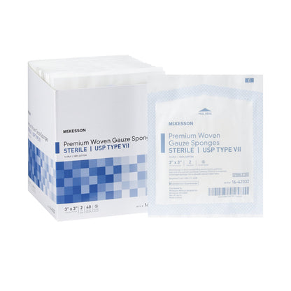 McKesson Gauze Sponge 3 X 3 Inch 12-Ply Sterile 2 per Pack (447084_CS)