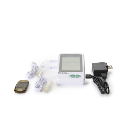 McKesson Datalogging Refrigerator / Freezer Thermometer with Alarm Fahrenheit / Celsius -58° to +158°F (-50° to +70°C) 2 Glycol Bottle Probes / Internal Sensor Flip-out Stand Battery Operated (1074442_EA)