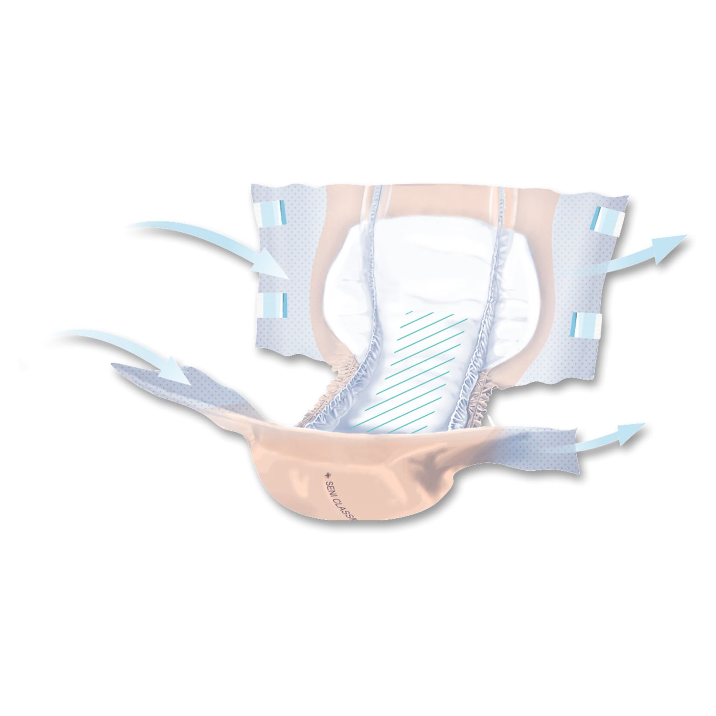 Seni® Classic Plus Unisex Adult Incontinence Brief X-Large Disposable Moderate Absorbency (1163868_CS)