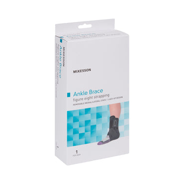McKesson Ankle Brace Medium Lace-Up / Figure-8 Strap / Hook and Loop Closure Foot (1159073_EA)