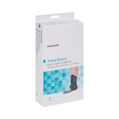 McKesson Ankle Brace Medium Lace-Up / Figure-8 Strap / Hook and Loop Closure Foot (1159073_EA)