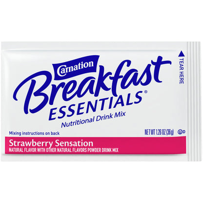 Carnation Breakfast Essentials® Oral Supplement Strawberry Sensation Flavor Powder 1.26 oz. Individual Packet (714273_BX)