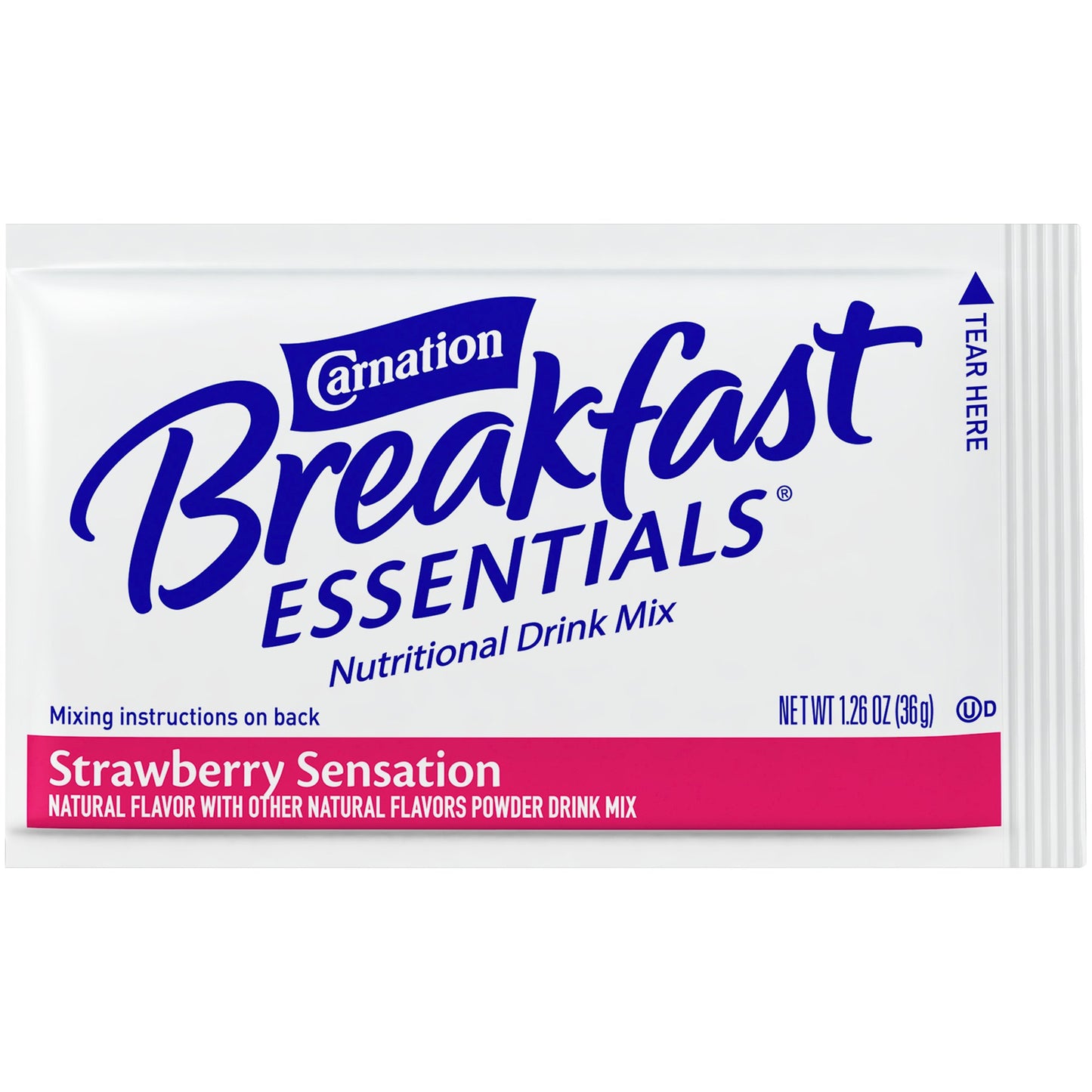 Carnation Breakfast Essentials® Oral Supplement Strawberry Sensation Flavor Powder 1.26 oz. Individual Packet (714273_EA)
