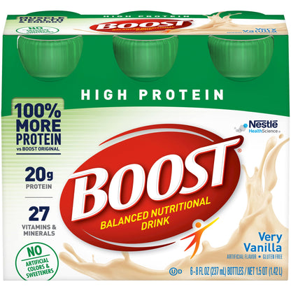 Boost® High Protein Oral Supplement Very Vanilla Flavor Liquid 8 oz. Bottle (778933_EA)