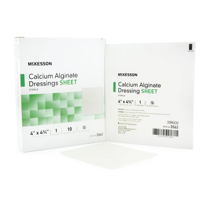 McKesson Alginate Dressing 4 X 4-3/4 Inch Rectangle (883265_BX)