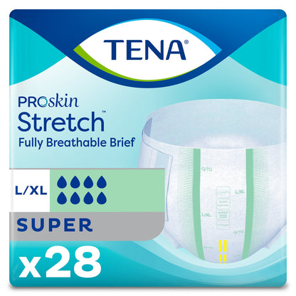 TENA ProSkin Stretch™ Super Unisex Adult Incontinence Brief Large / X-Large Disposable Heavy Absorbency (670605_CS)
