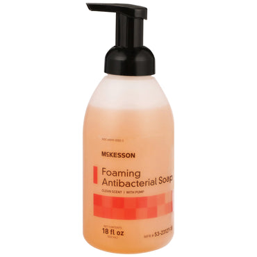 McKesson Antibacterial Soap Foaming 18 oz. Pump Bottle Clean Scent (1067686_CS)