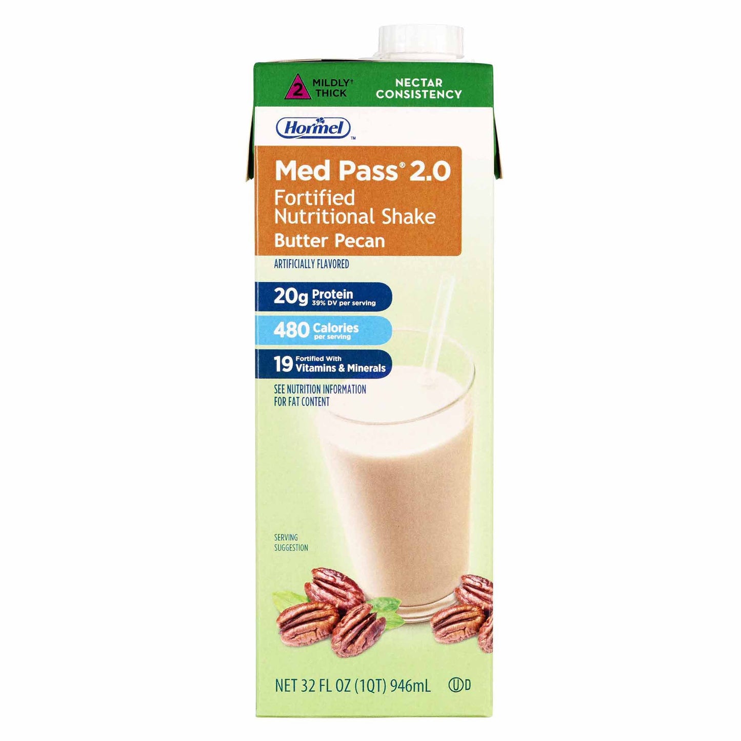 Med Pass® 2.0 Oral Supplement Butter Pecan Flavor Liquid 32 oz. Carton (730088_EA)