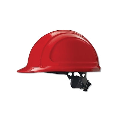 Honeywell North Zone N10 Ratchet Hard Hat, 4 Point, Front Brim, Red (068-N10R150000)