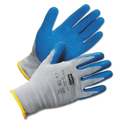 North Safety Products Duro Task Supported Natural Rubber Gloves, Size 8, Blue/Gray (068-NF148M)
