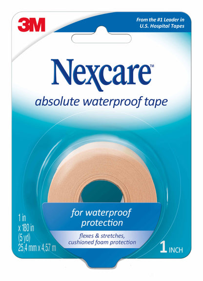 Nexcare™ Absolute Waterproof Medical Tape Tan 1 Inch X 5 Yard Foam NonSterile (1126415_BG)