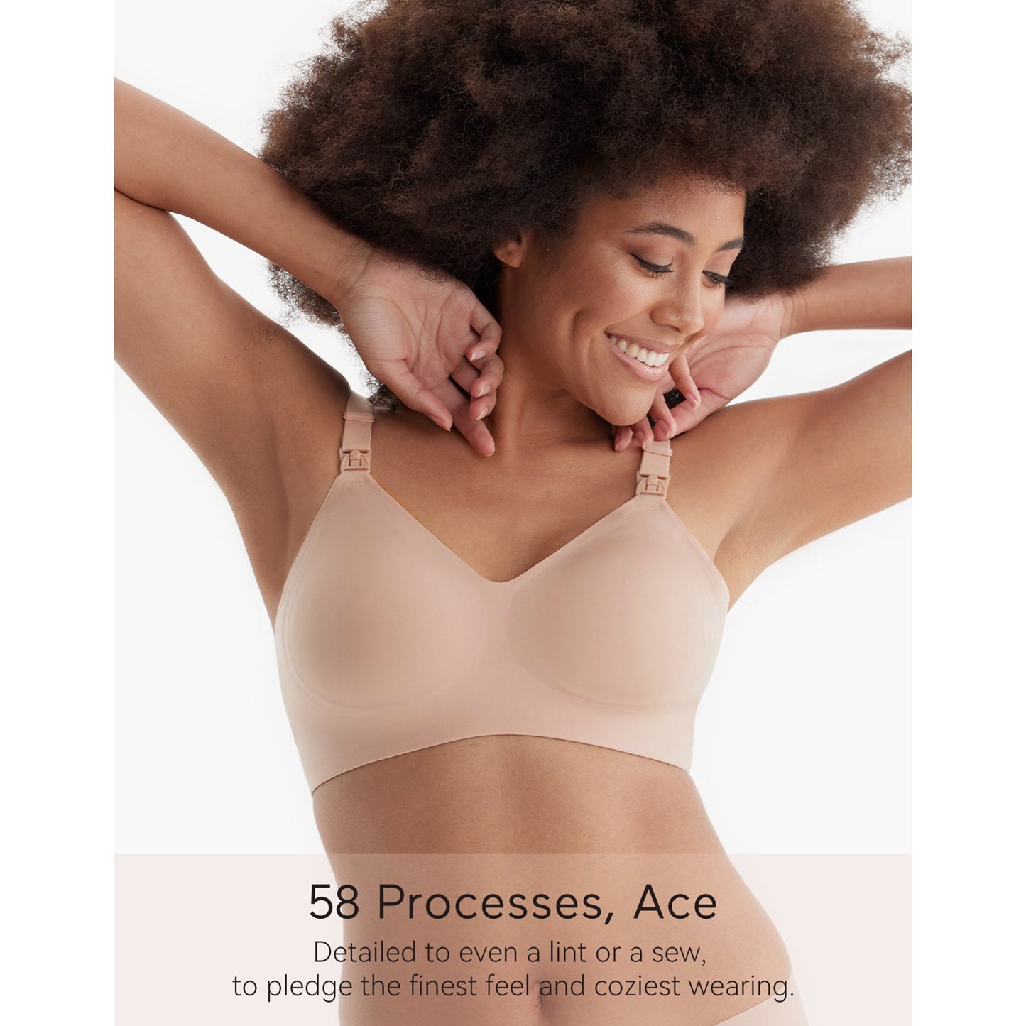 Momcozy Smooth Nursing Bra Beige Large 36 to 38 Inch (1261820_EA)