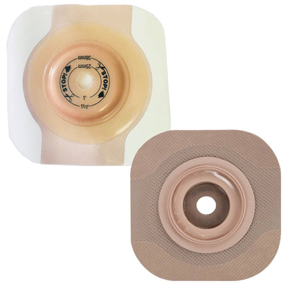 New Image™ CeraPlus™ Ostomy Barrier Trim to Fit, Extended Wear Adhesive Tape Borders 44 mm Flange Green Code System Up to 1 Inch Opening (970807_BX)