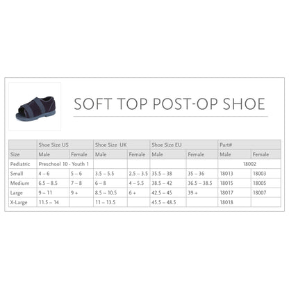 Össur® Soft Top Post-Op Shoe Medium Adult Black (509870_EA)