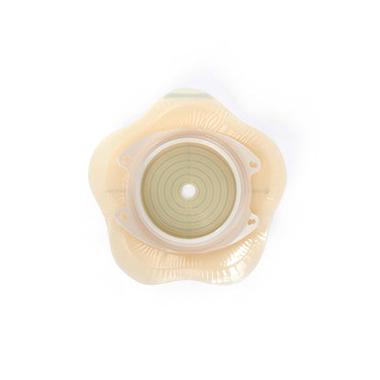 SenSura® Mio Convex Flip Ostomy Barrier Trim to Fit, Extended Wear Elastic Adhesive 70 mm Flange Yellow Code System 3/8 to 2-9/16 Inch Opening (1124347_BX)