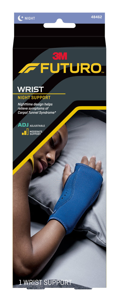 Futuro™ Night Wrist Brace Fabric / Metal Left or Right Hand Navy Blue One Size Fits Most (971918_EA)