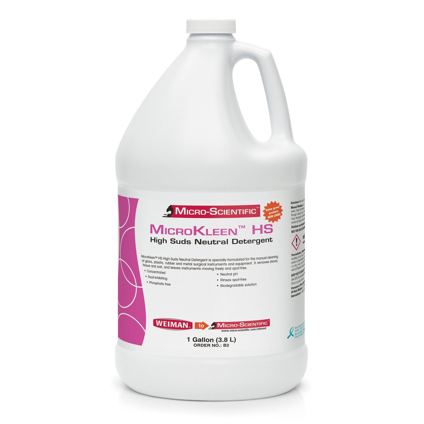 MicroKleen™ HS Neutral Instrument Detergent Liquid Concentrate 1 gal. Jug Unscented (344616_CS)