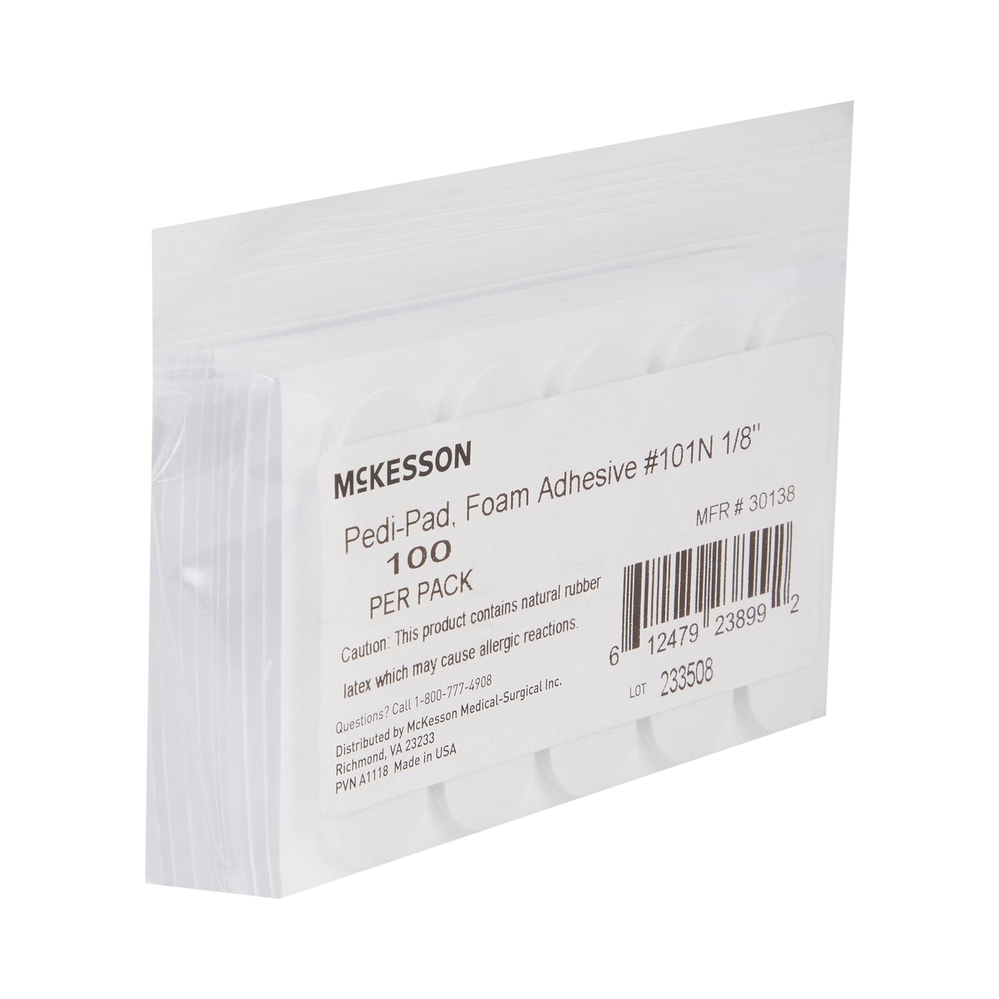 McKesson Pedi-Pad Protective Pad Size 101-Narrow Adhesive Foot (1111083_PK)