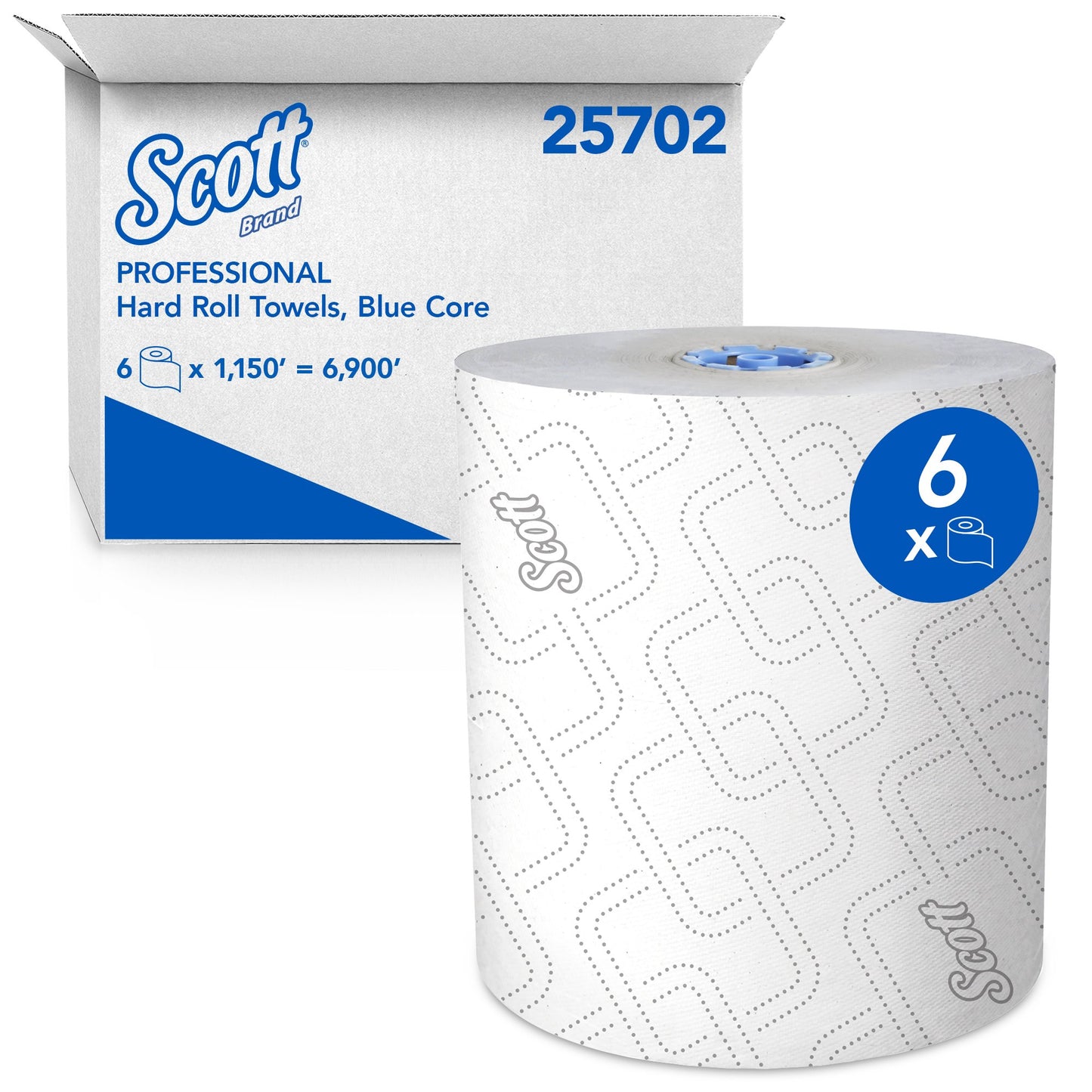Scott® MOD Blue Paper Towel Hardwound Roll 7-1/2 Inch X 1150 Foot (1031758_CS)