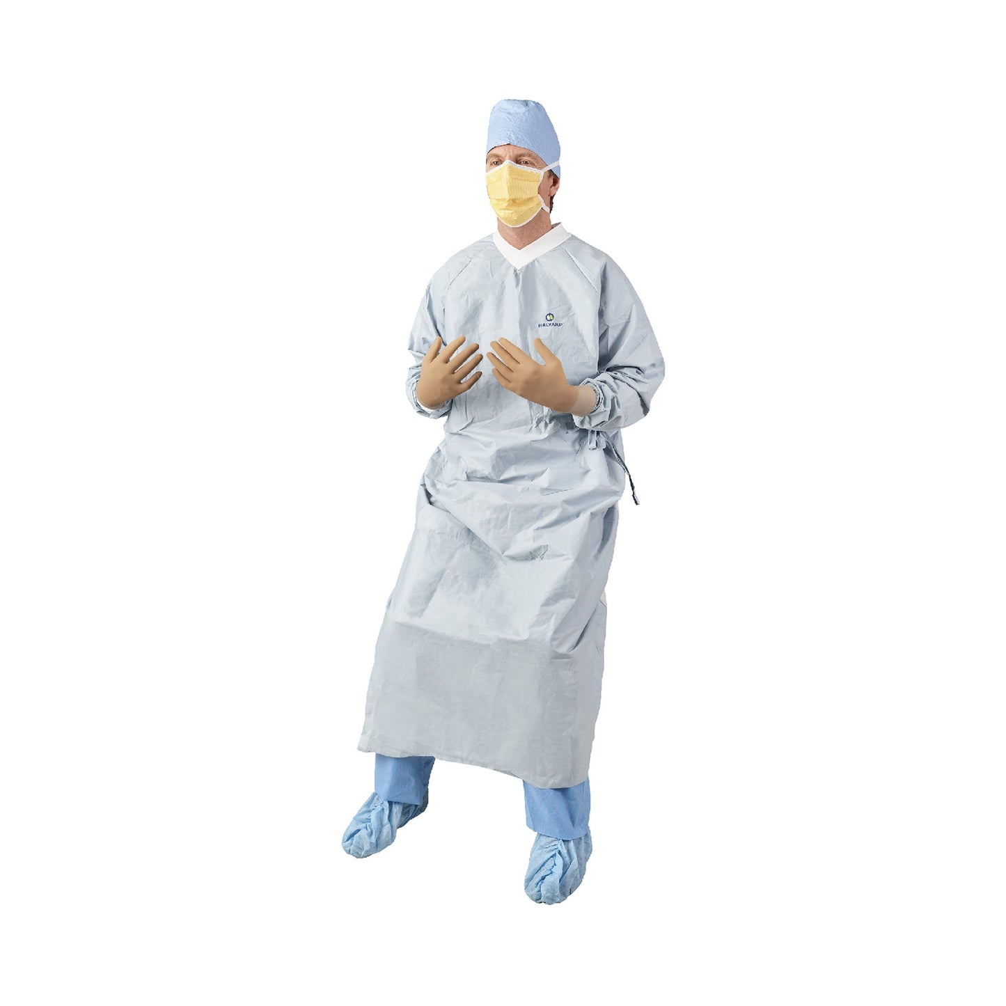 Aero Chrome Surgical Gown with Towel X-Large Silver Sterile AAMI Level 4 Disposable (1059361_CS)